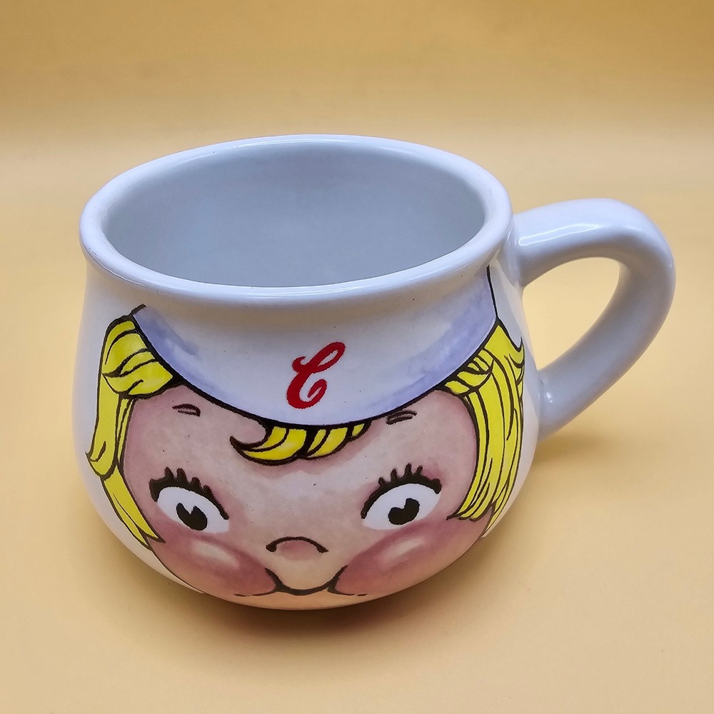 1998 Campbell Soup Kids Character Mug with Red Scarf and Blond Collectible